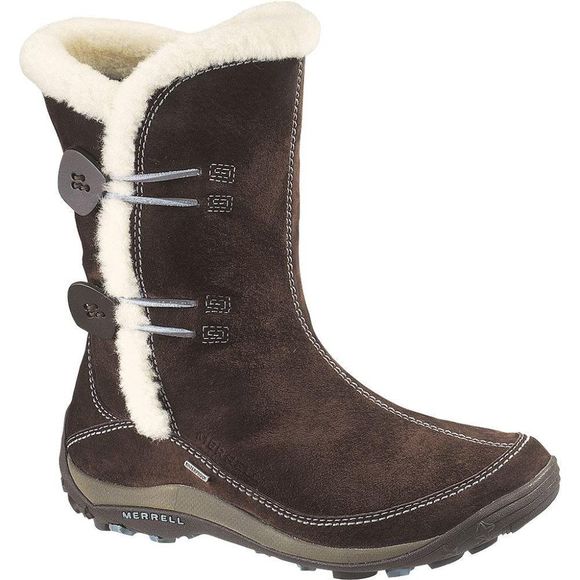 Merrell Shoes - Merrell Women's Chestnut Brown Primaloft Yarra Waterproof Suede Snow Boots 8.5